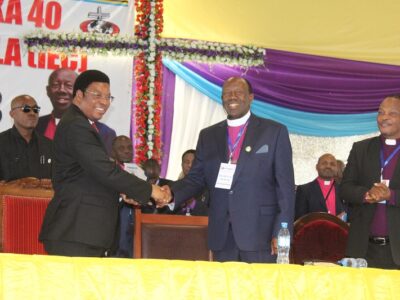 Tanzania Prime Minister Kassim with Eliudi at the 40th anniversary celebration in June.