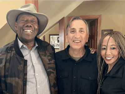 Bishop Eliudi with his son-in-law,
Ben, and daughter, Elizabeth, in
Knoxville, TN on Christmas Eve